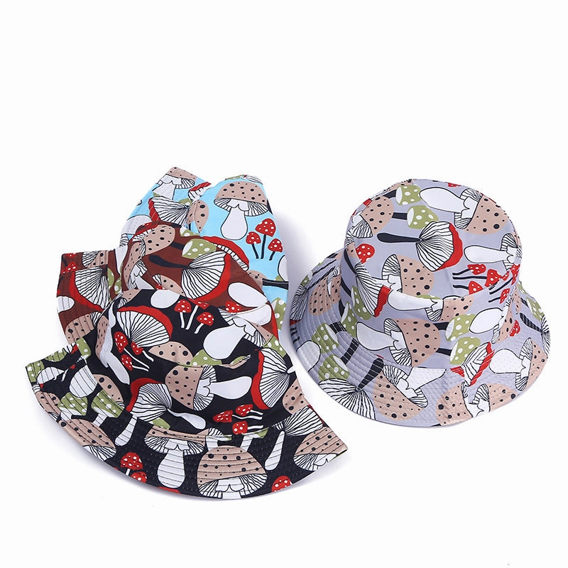 Wholesale Cotton Polyester Mushroom Pattern Bucket Hat