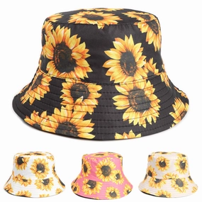 Wholesale Cotton Polyester Sun Flower Fisherman Hat