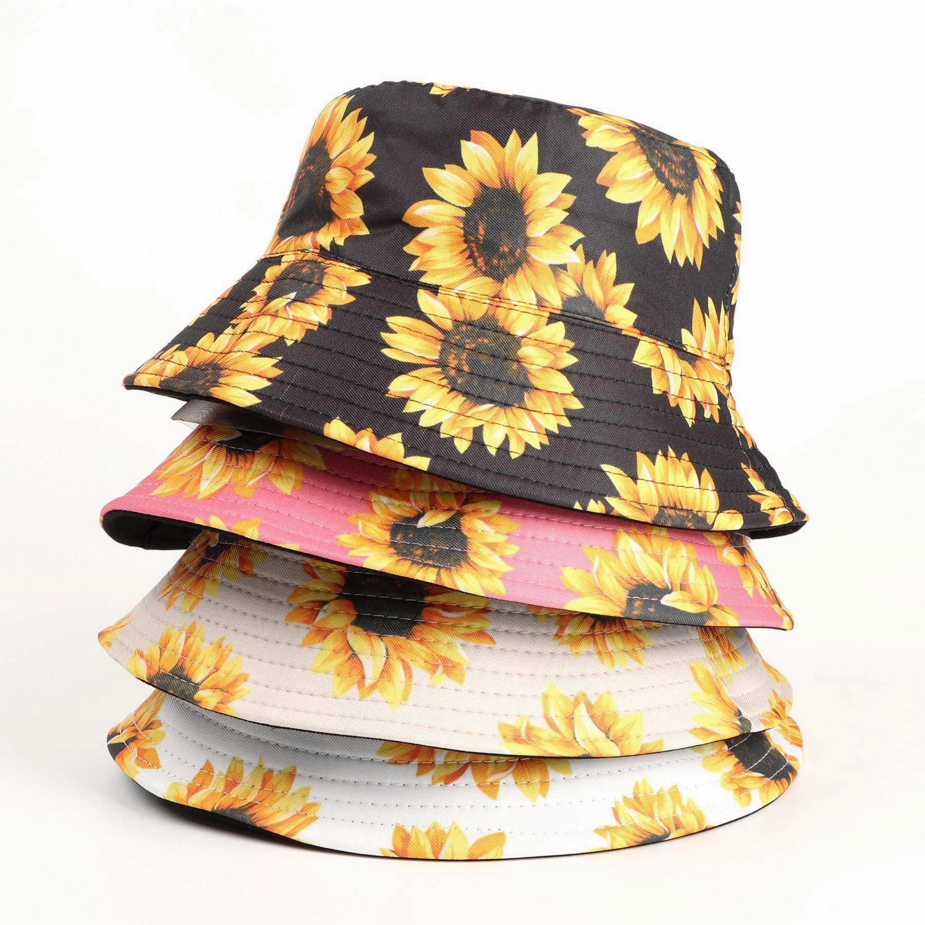 Wholesale Cotton Polyester Sun Flower Fisherman Hat
