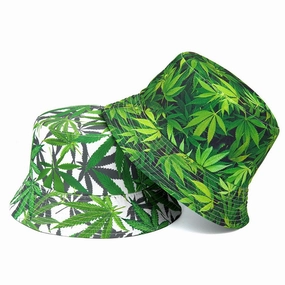 Wholesale Cotton Polyester Tropical Rainforest Plant Bucket Hat