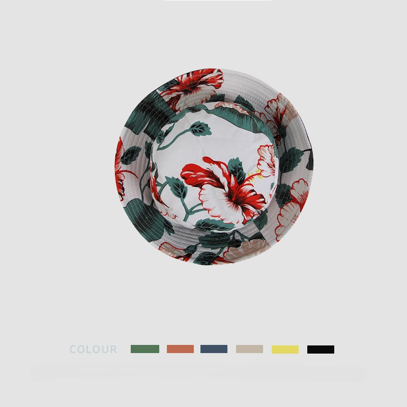 Wholesale Cotton Printed Wide Brim Bucket Hat