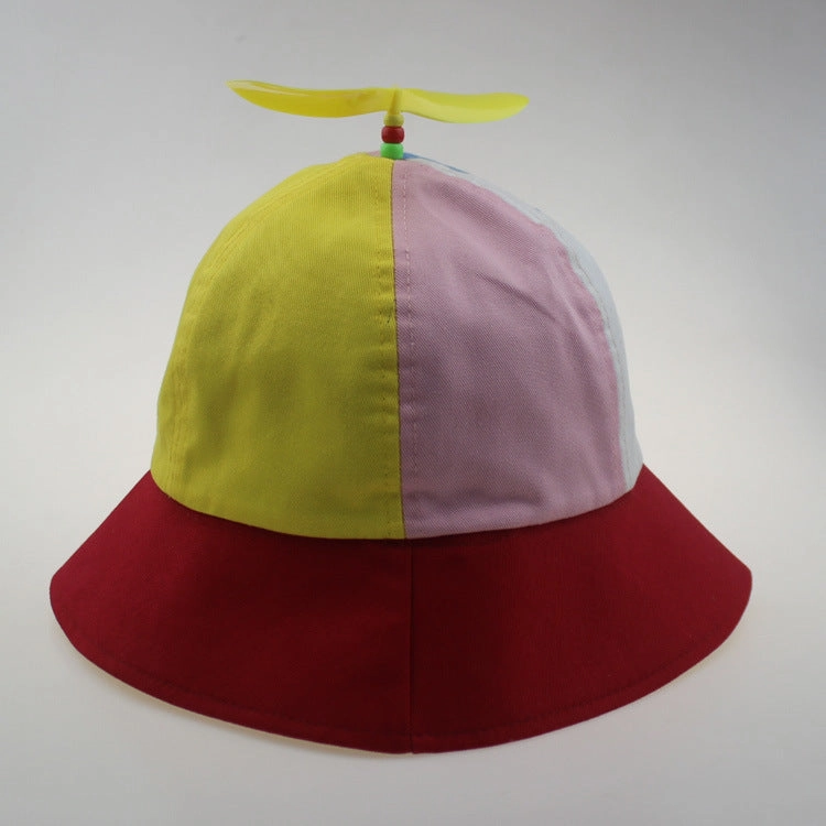 Wholesale Cotton Propeller Pinwheel Rainbow Bucket Hat