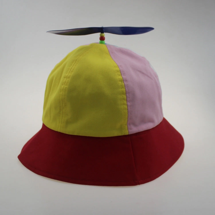Wholesale Cotton Propeller Pinwheel Rainbow Bucket Hat