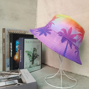 Wholesale Cotton Purple Beach Bucket Hat