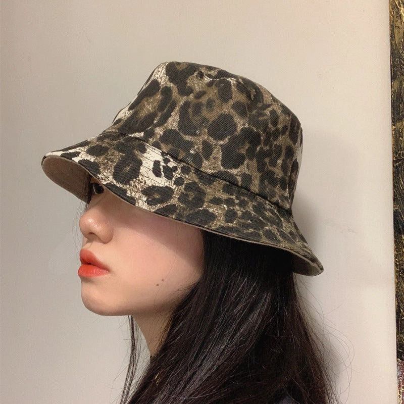 Wholesale Cotton Reversible Leopard Bucket Hat