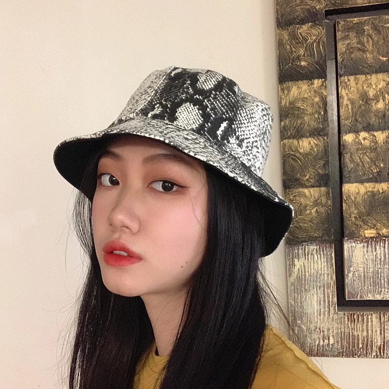 Wholesale Cotton Reversible Snakeskin Bucket Hat