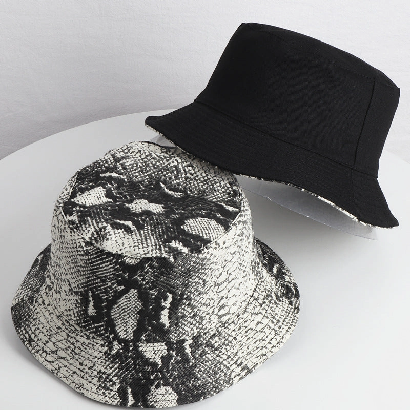 Wholesale Cotton Reversible Snakeskin Bucket Hat