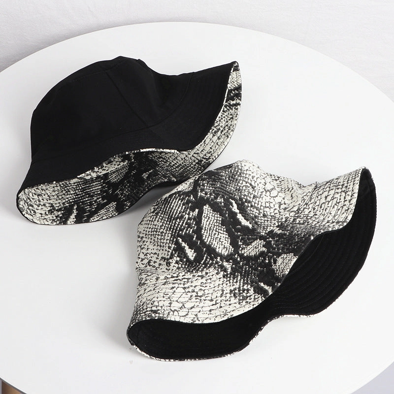 Wholesale Cotton Reversible Snakeskin Bucket Hat