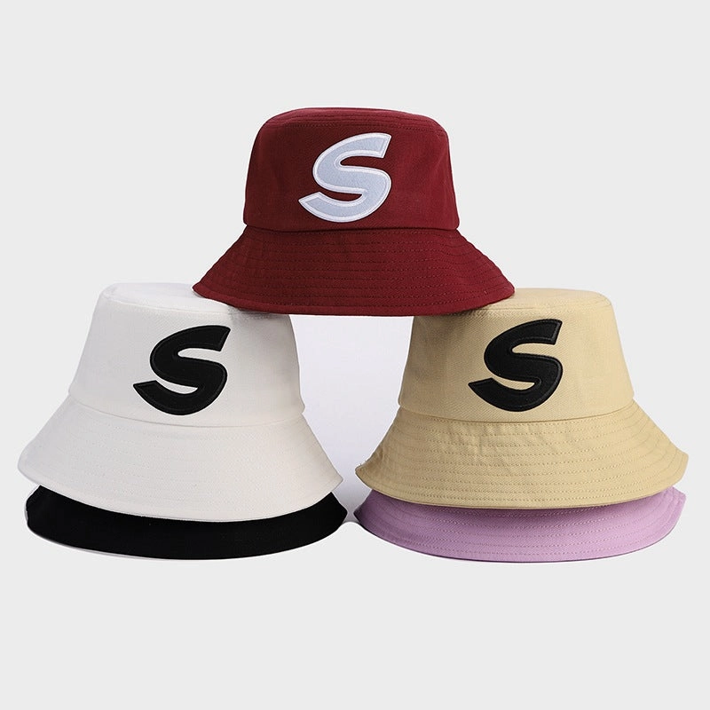 Wholesale Cotton S Letter Bucket Hat