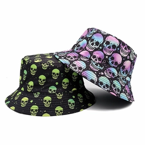 Wholesale Cotton Skull Print Bucket Hat