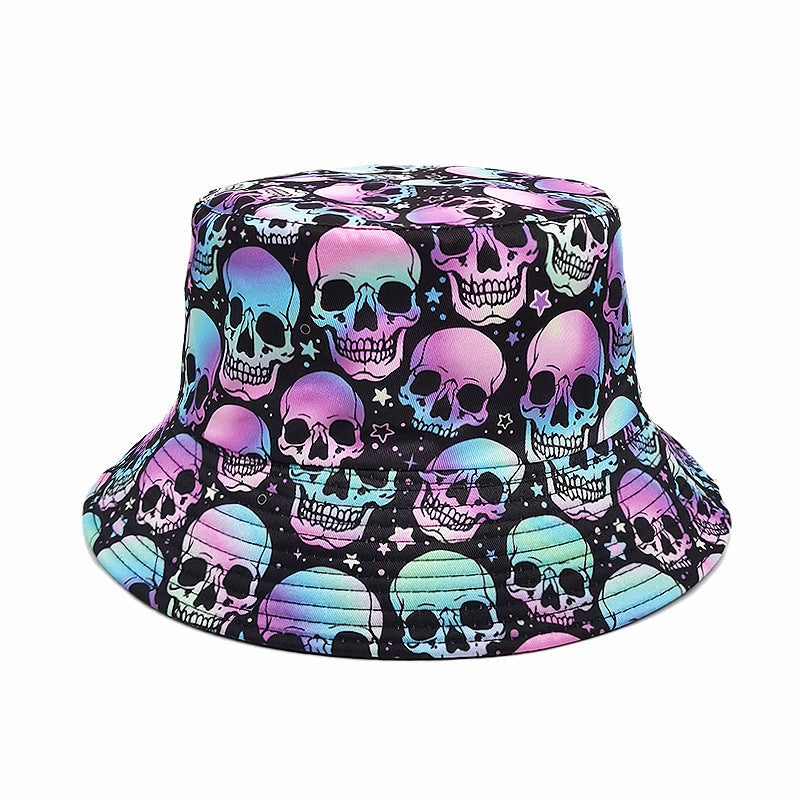 Wholesale Cotton Skull Print Bucket Hat