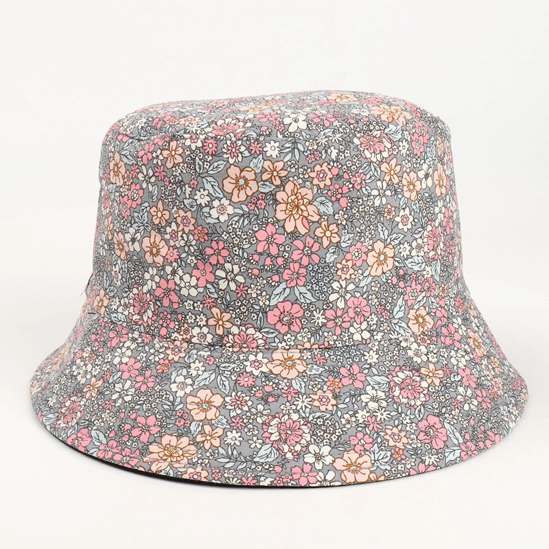 Wholesale Cotton Small Chrysanthemum Double-sided Print Bucket Hat