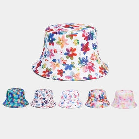 Wholesale Cotton Small Floral Pattern Reversible Bucket Hat