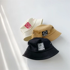 Wholesale Cotton Smiley Kids Bucket Hat