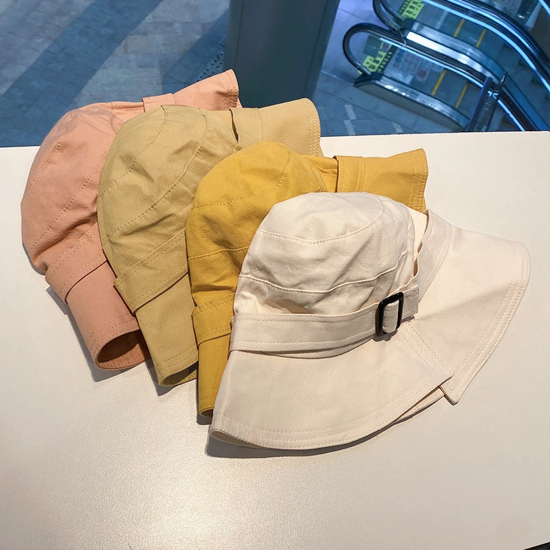 Wholesale Cotton Split Solid Color Fisherman Hat
