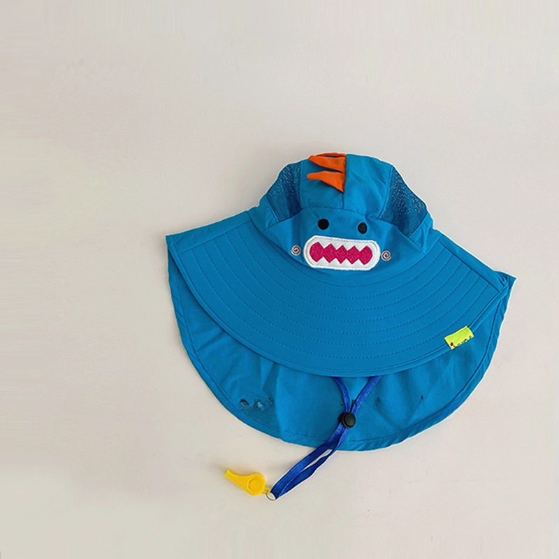 Wholesale Cotton Summer Children's Neck Protector Sunshade Bucket Hat