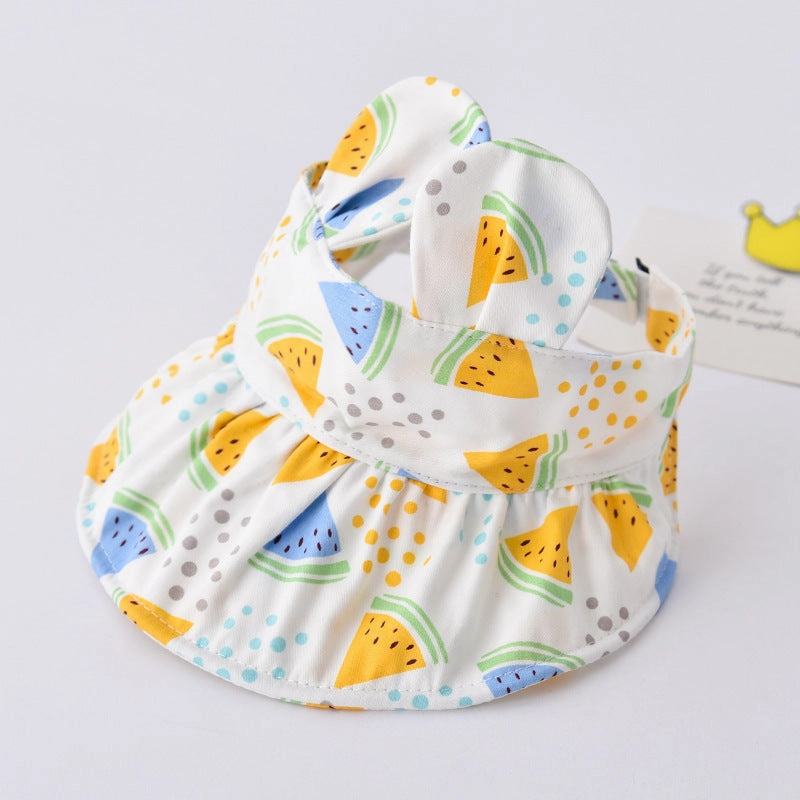 Wholesale Cotton Summer Thin Children's Large Brim Empty Top Sun Visor Hat