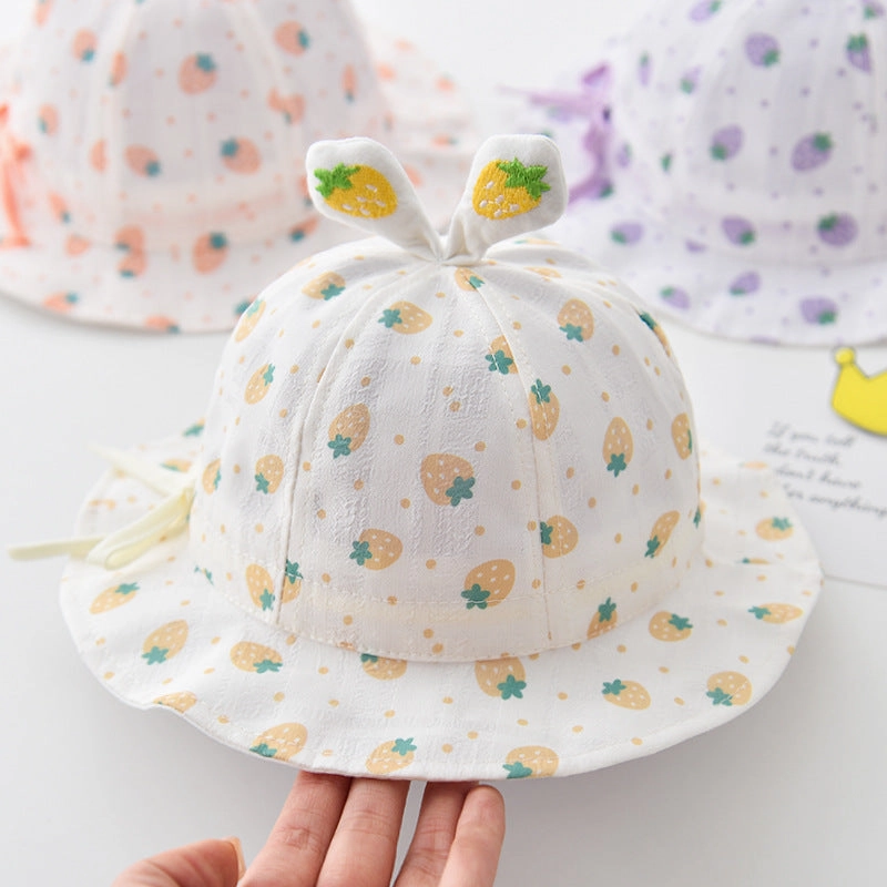 Wholesale Cotton Summer Thin Drawstring Adjustable Children's Fisherman Hat