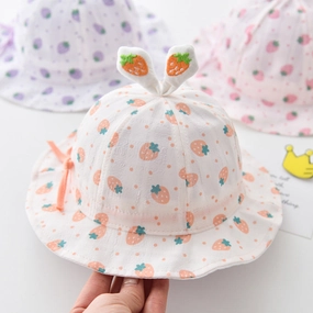 Wholesale Cotton Summer Thin Drawstring Adjustable Children's Fisherman Hat