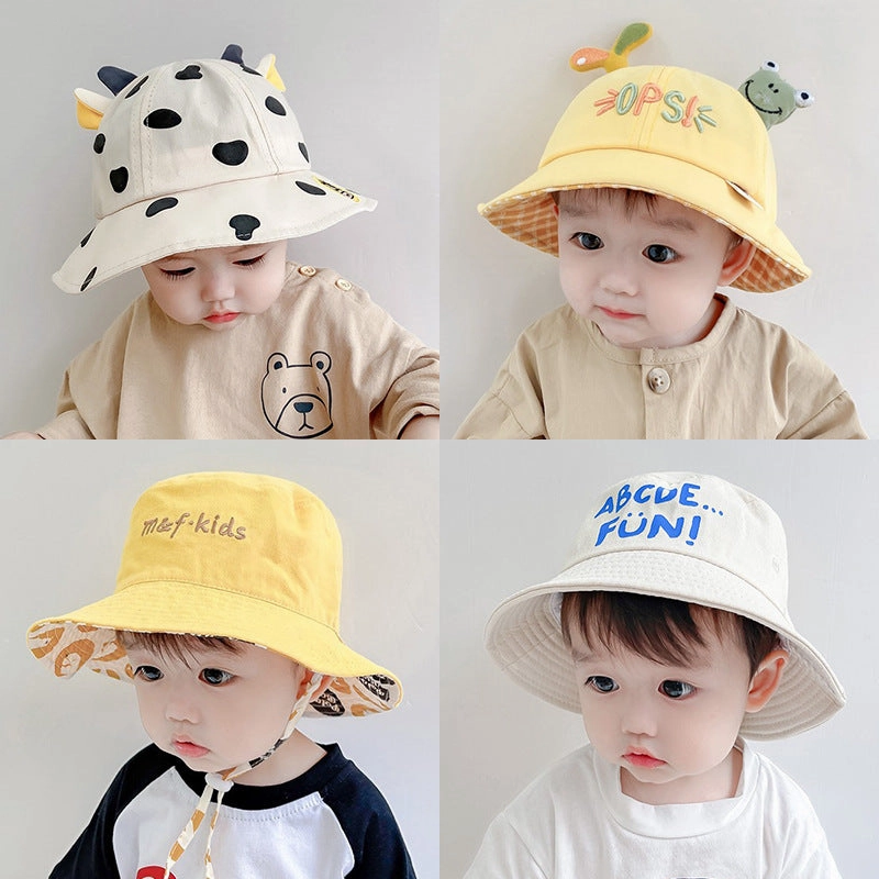 Wholesale Cotton Summer Thin Section Sunscreen Kids Bucket Hat