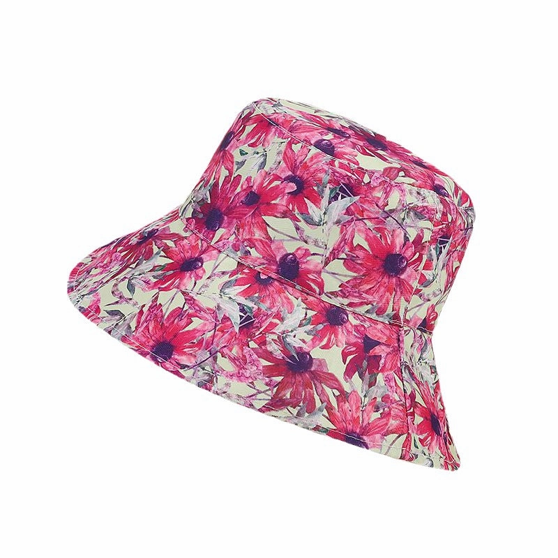 Wholesale Cotton Sunflower Pattern Bucket Hat