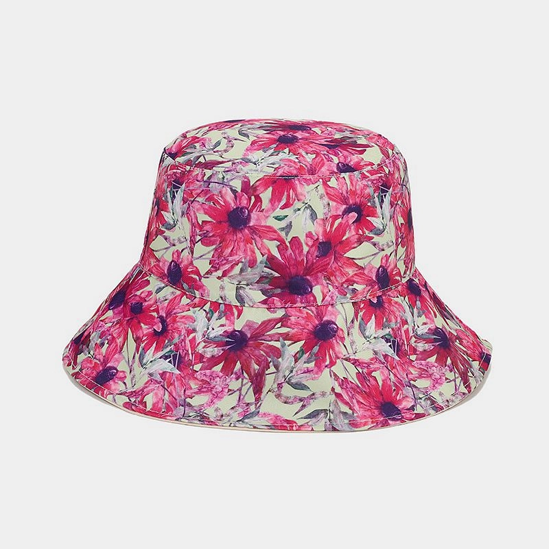 Wholesale Cotton Sunflower Pattern Bucket Hat
