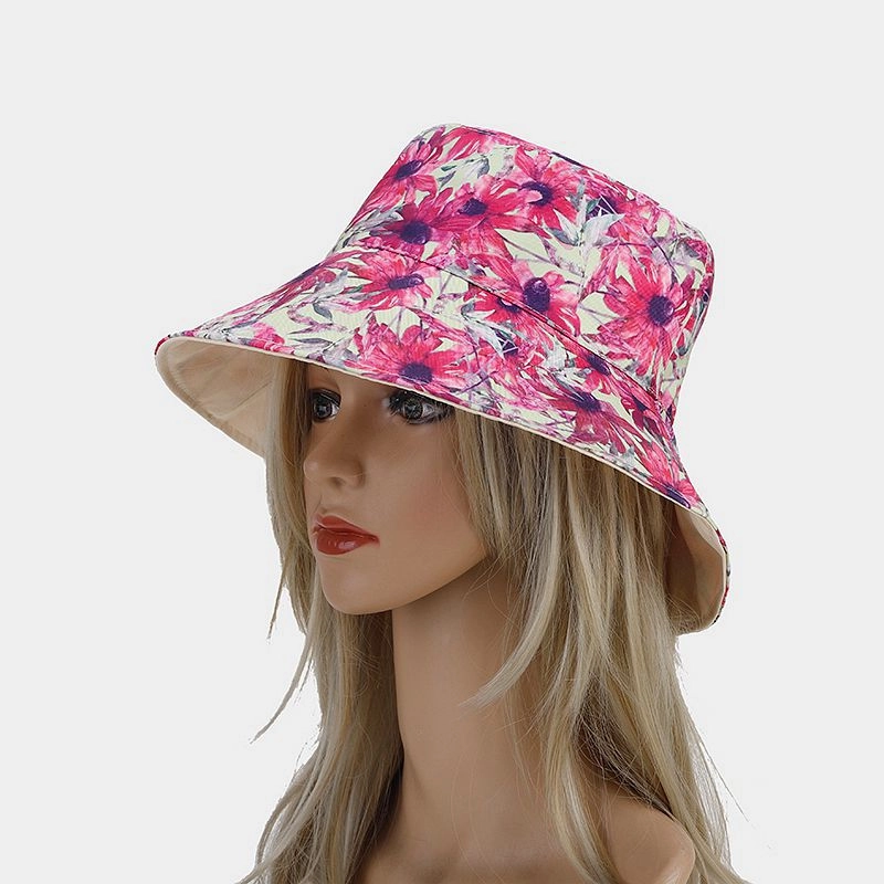Wholesale Cotton Sunflower Pattern Bucket Hat