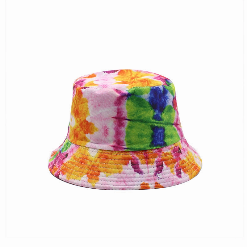 Wholesale Cotton Tie-dyed Double-sided Fisherman Hat