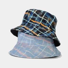 Wholesale Cotton Trendy Graffiti Check Bucket Hat