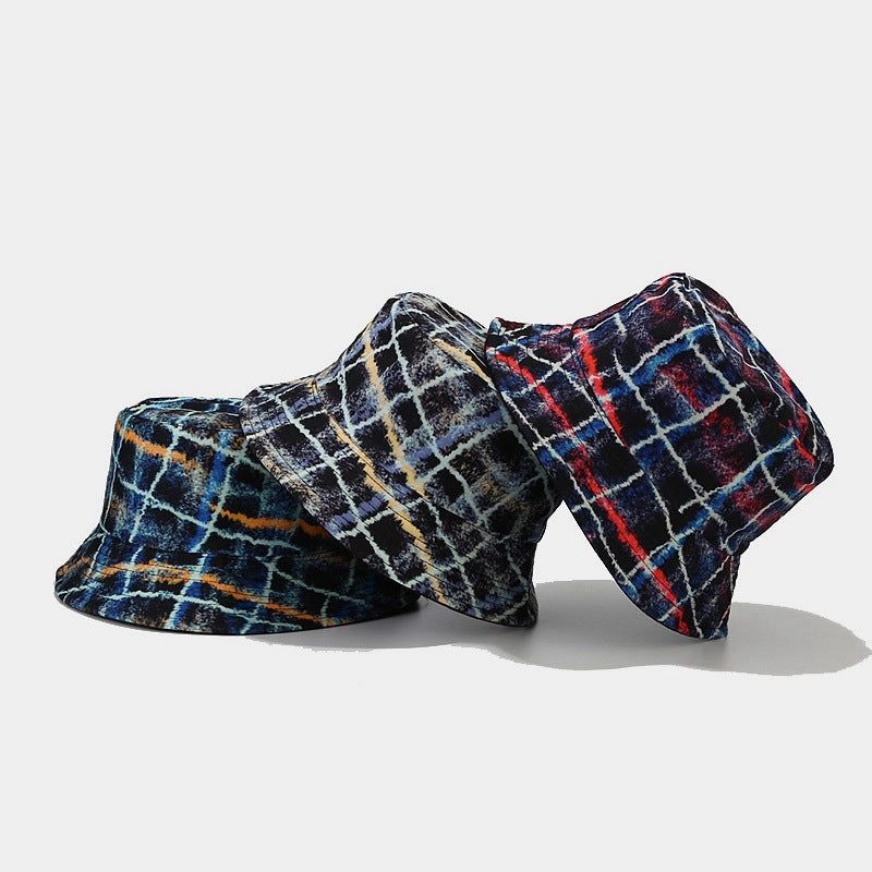 Wholesale Cotton Trendy Graffiti Check Bucket Hat