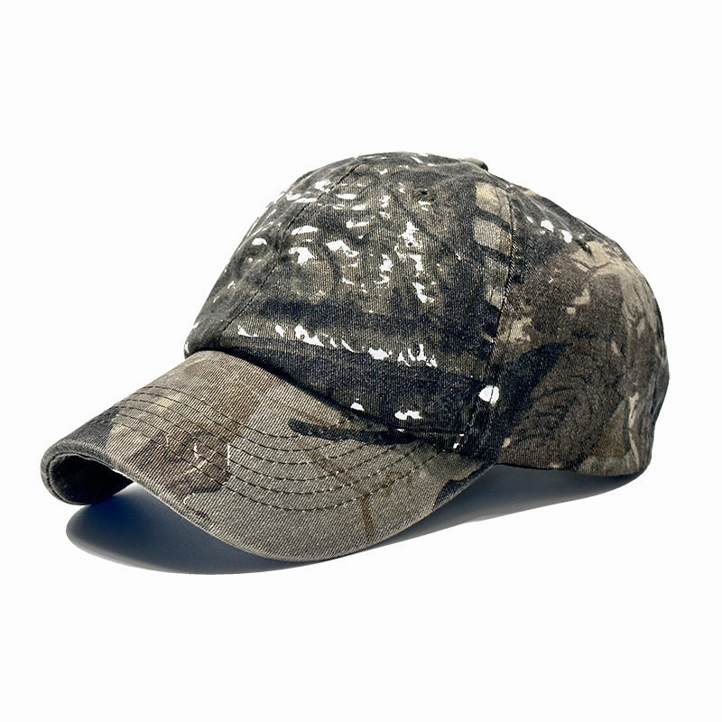 Wholesale Cotton Washed Denim Camouflage Curved Brim Baseball Cap