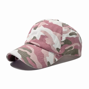 Wholesale Cotton Washed Denim Camouflage Curved Brim Baseball Cap