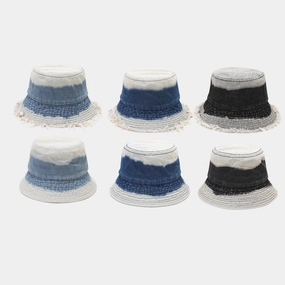 Wholesale Cotton Washed Vintage Denim Bucket Hat