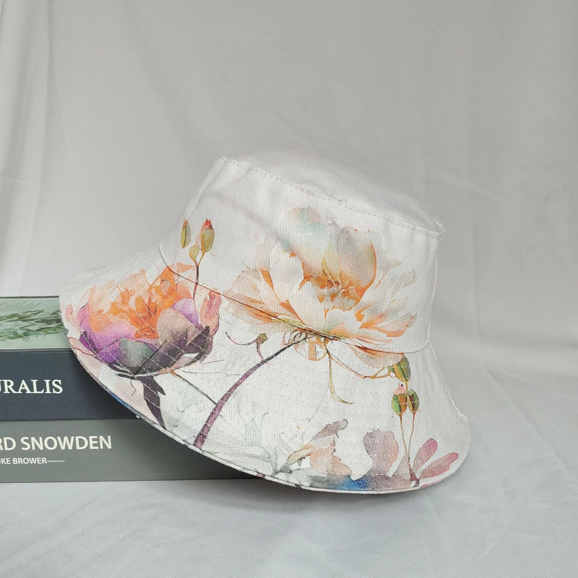 Wholesale Cotton Watercolor Print Patchwork Bucket Hat