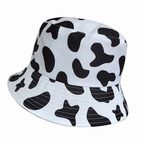 Wholesale Cow Black and White Pattern Reversible Bucket Hat