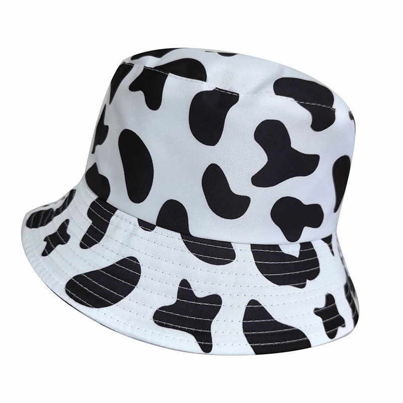 Wholesale Cow Black and White Pattern Reversible Bucket Hat