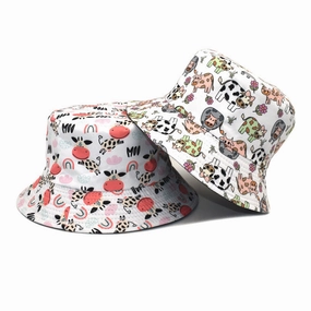 Wholesale Cow Pattern Outdoor Travel Cotton Fisherman Hat