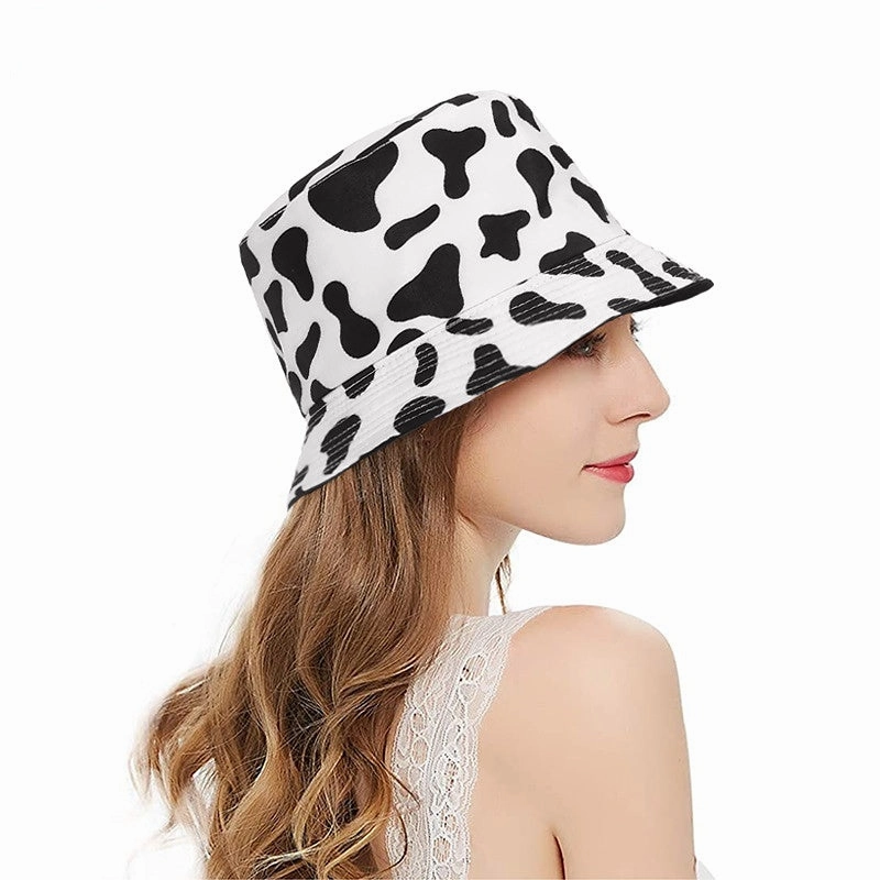 Wholesale Cow Pattern Print Cotton Bucket Hat