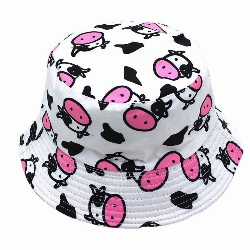 Wholesale Cow Print Cotton Bucket Hat