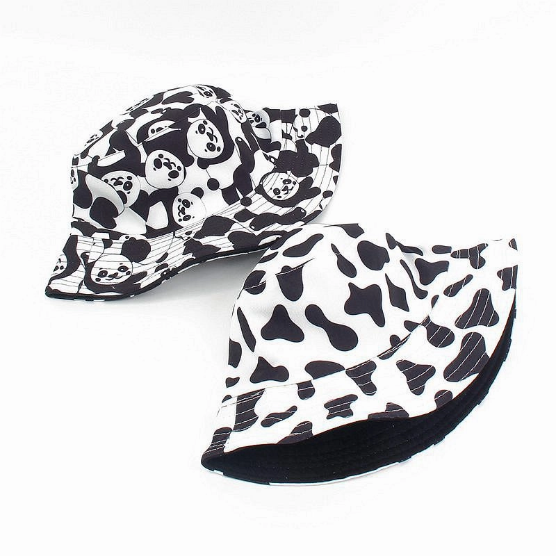 Wholesale Cow Print Double-sided Bucket Hat