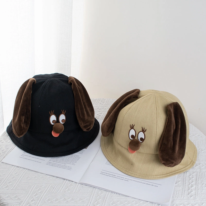 Wholesale Cute and funny big eyelashes puppy fisherman hat