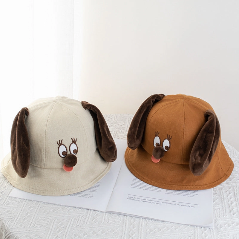 Wholesale Cute and funny big eyelashes puppy fisherman hat