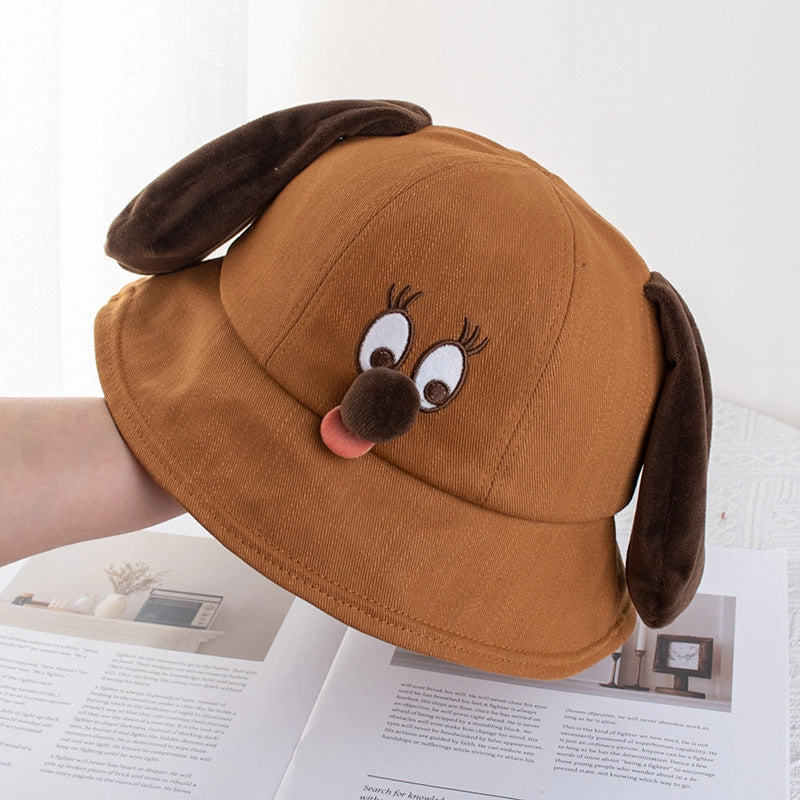 Wholesale Cute and funny big eyelashes puppy fisherman hat