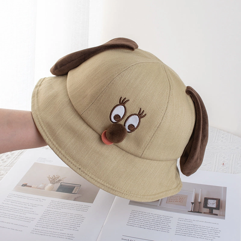 Wholesale Cute and funny big eyelashes puppy fisherman hat