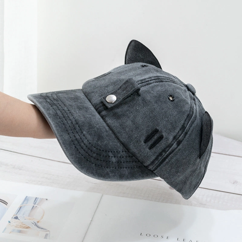 Wholesale Cute Cat Ears Aviator Sunglasses Baseball Hat