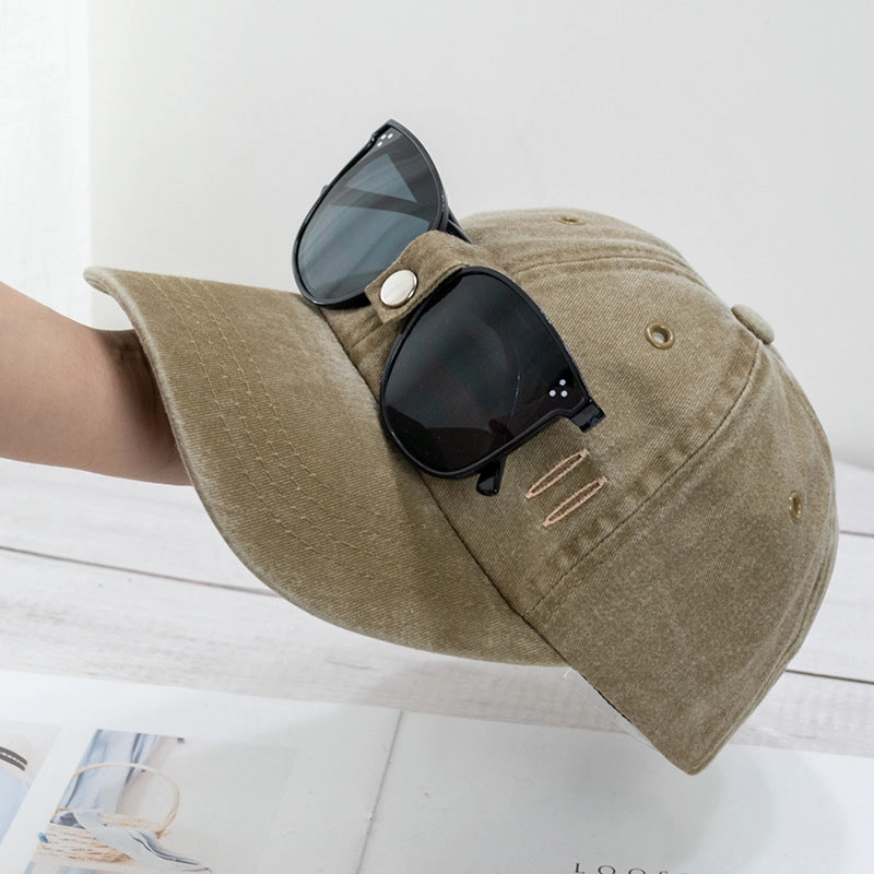 Wholesale Cute Cat Ears Aviator Sunglasses Baseball Hat