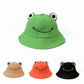 Wholesale Cute Frog Cotton Bucket Hat
