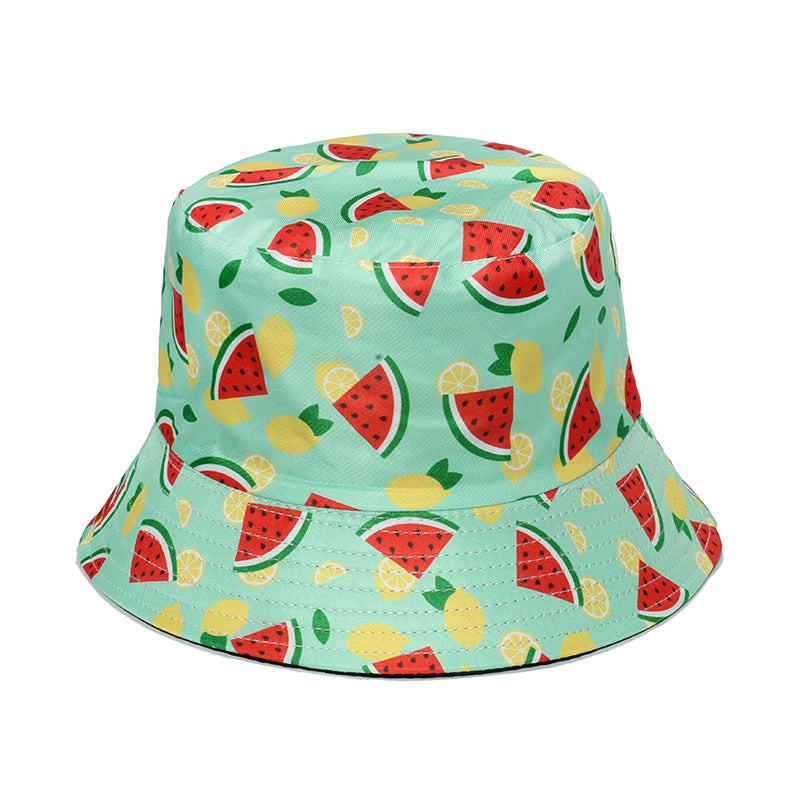 Wholesale Cute Fruit Print Polyester Bucket Hat