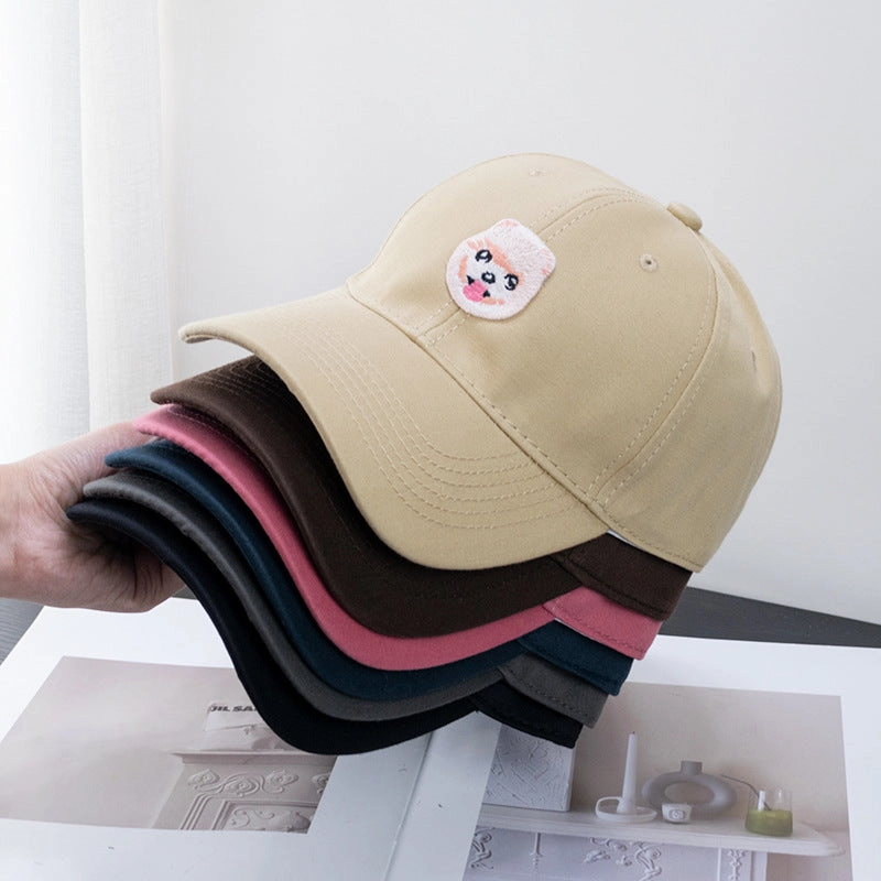 Wholesale Cute Puppy Patch Embroidered Visor Curved Brim Baseball Cap