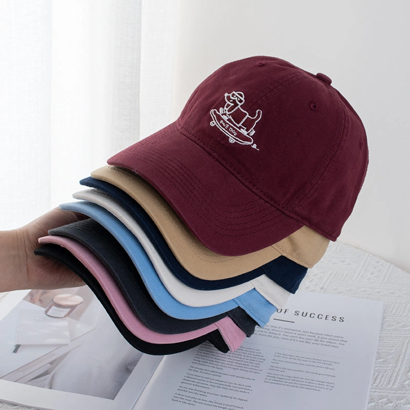 Wholesale Cute Skateboard Puppy Baseball Cap Soft Top Sunshade Hat